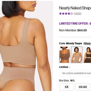Yitty Nearly Naked Shapewear Midi Bra in Taupe *M/L*